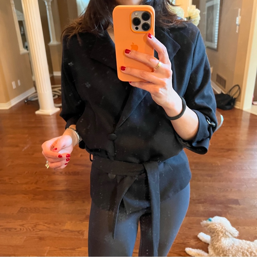 Black wool Club Monaco jacket, size XS
